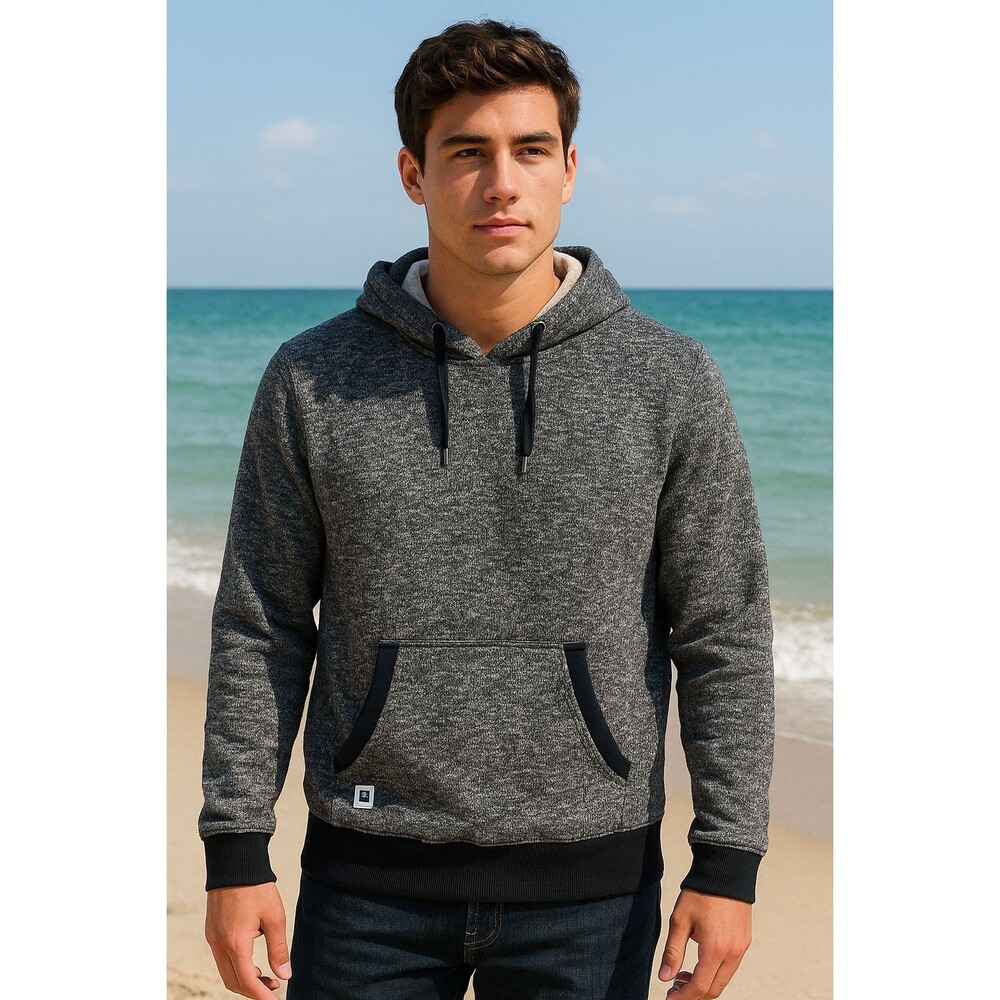 LIRA Hoodie Mens L Gray Pullover Sweater Casual Athleisure Beach Coastal Skater